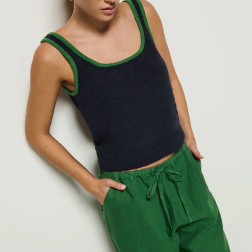 Nation LTD Navy Tank with Green Trim